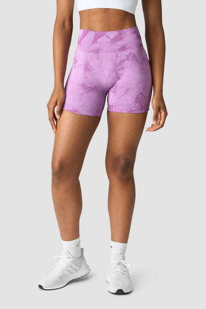 define seamless tie dye shorts wmn lavender