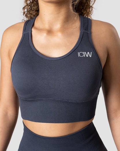 divine seamless sports bra mystic blue