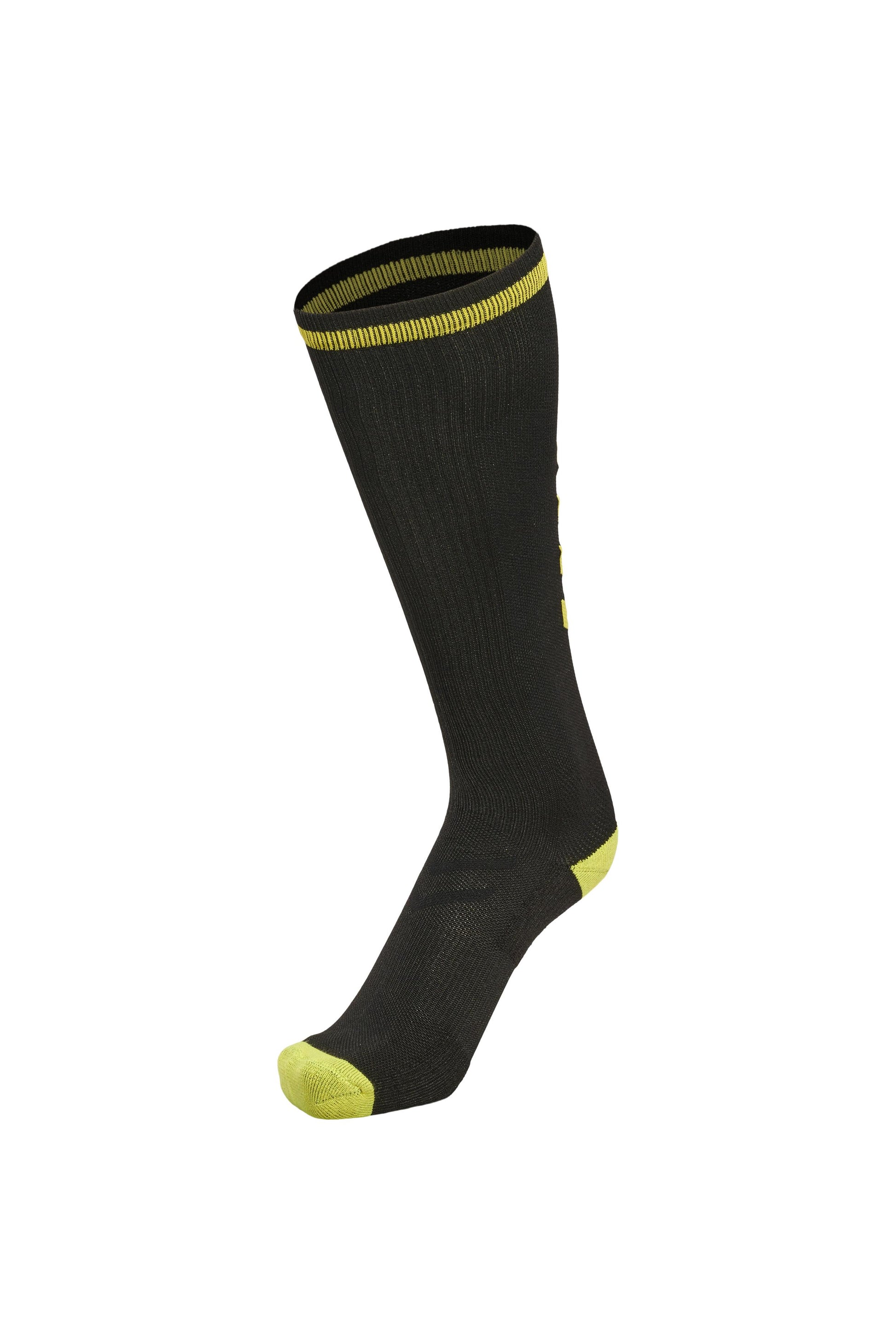 HUMMEL - Elite Indoor Sock High - Black/blazing Yellow