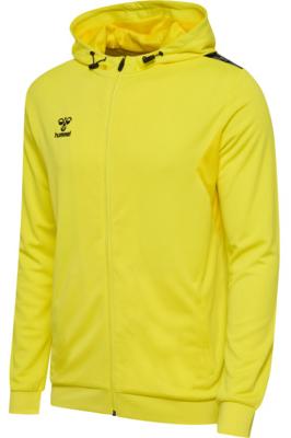 HUMMEL - Hmlauthentic Pl Zip Hoodie - Blazing Yellow