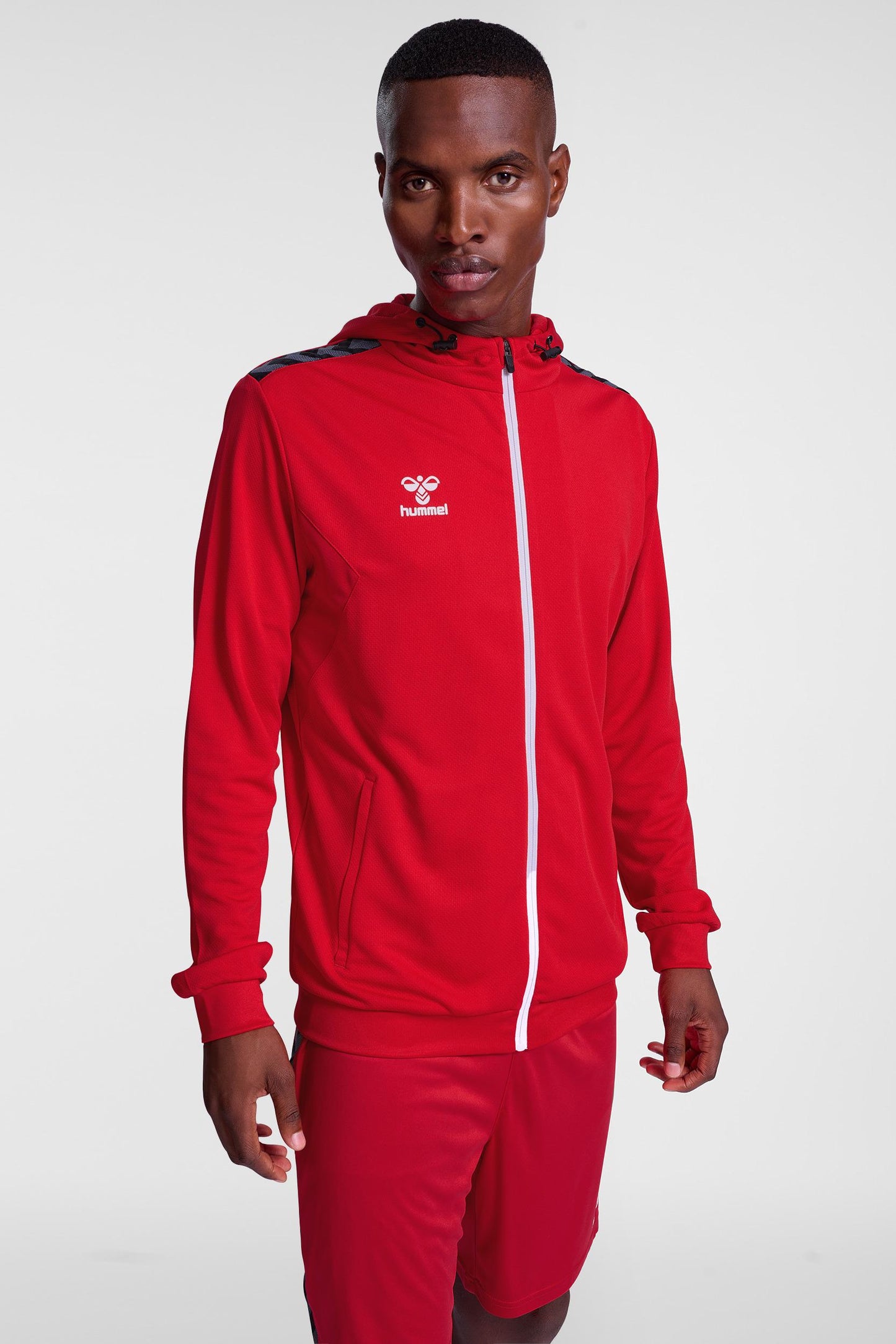 HUMMEL - Hmlauthentic Pl Zip Hoodie - True Red