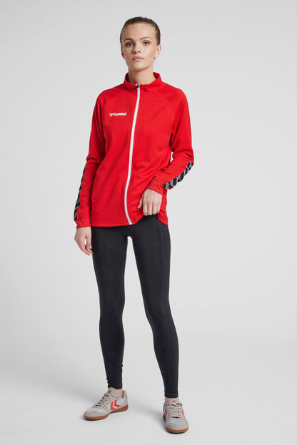 HUMMEL - Hmlauthentic Women Poly Zip Jacket - True Red