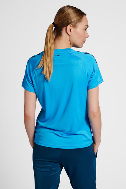 HUMMEL - Hmlcore Xk Core Poly Tee  S/s Woman - Blue Danube