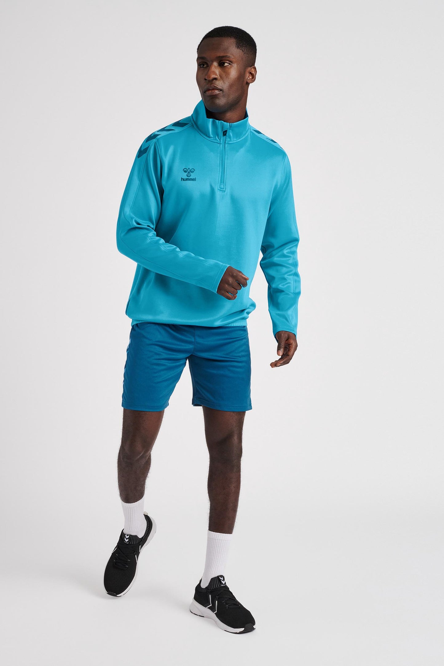 HUMMEL - Hmlcore Xk Half Zip Poly Sweat - Blue Danube