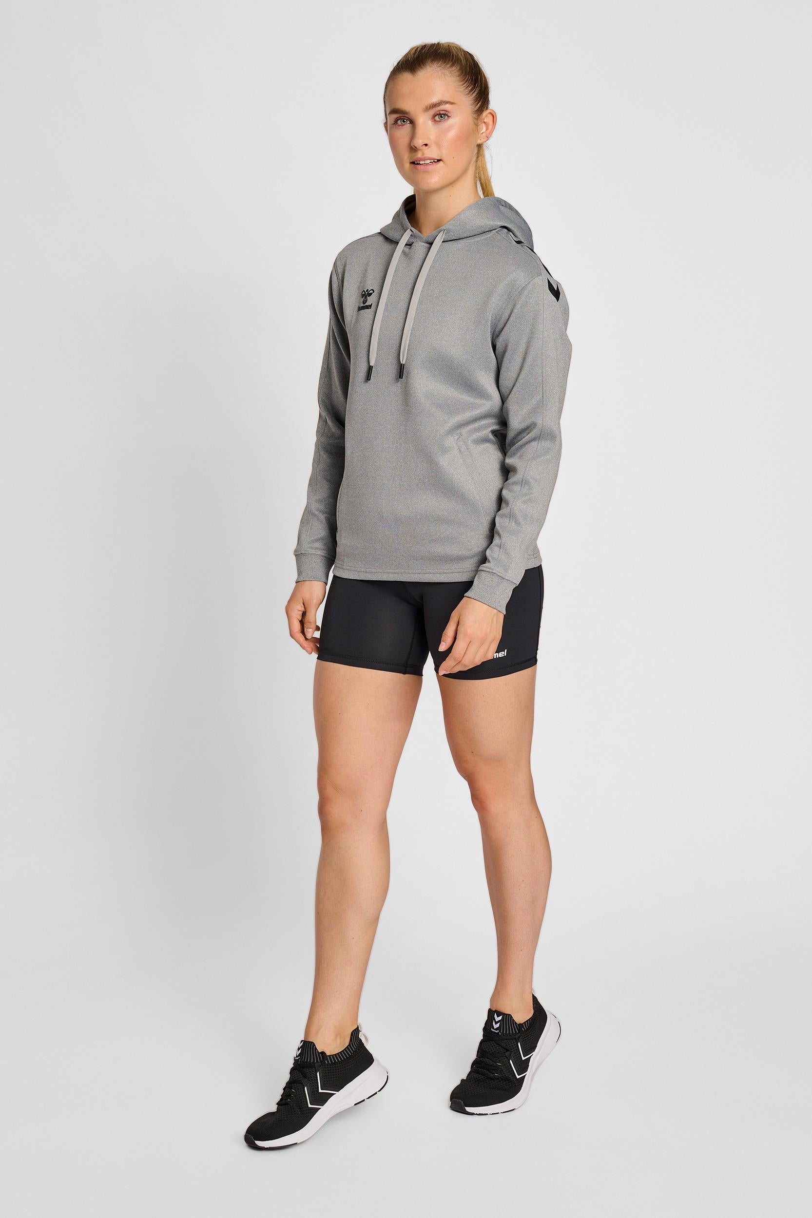 HUMMEL - Hmlcore Xk Poly Sweat Hoodie Woman - Grey Melange