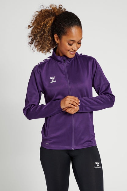 HUMMEL - Hmlcore Xk Poly Zip Sweat Woman - Acai/white