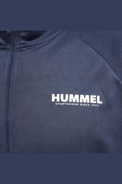 HUMMEL - Hmllegacy Poly Zip Jacket - Blue Nights/white