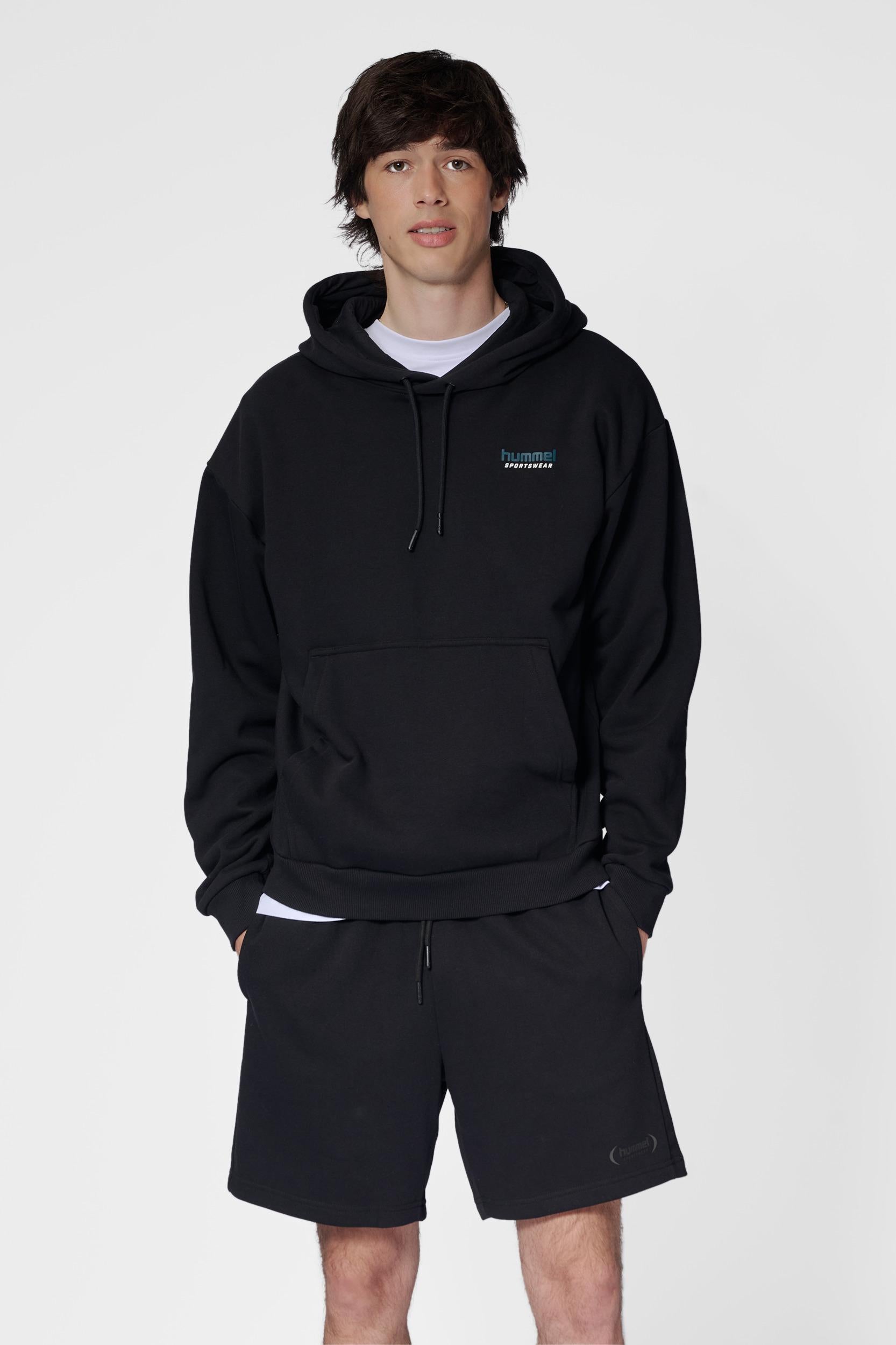 HUMMEL - Hmlloose Hoodie Sportswear - Black