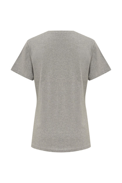 HUMMEL - Hmlred Basic T-shirt S/s Woman - Grey Melange