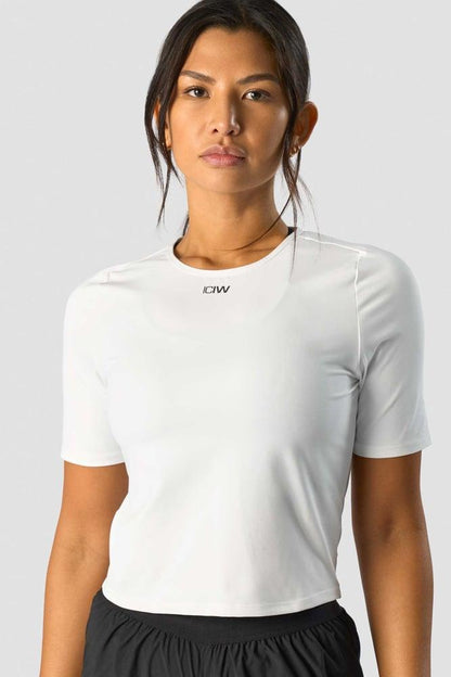 ICANIWILL - Charge Cropped Mid Sleeve - White