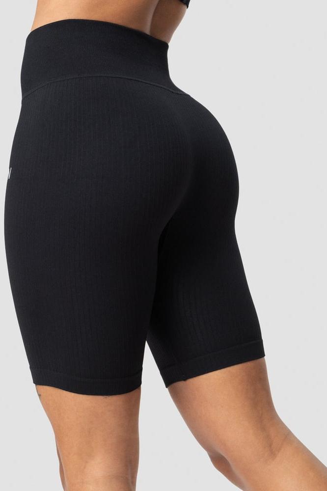 ICANIWILL - Ribbed Define Seamless Biker Shorts - Black