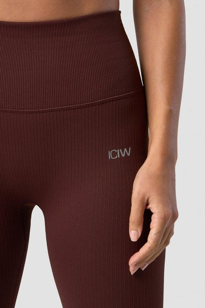 ICANIWILL - Ribbed Define Seamless Pocket Tights - Warm Brown