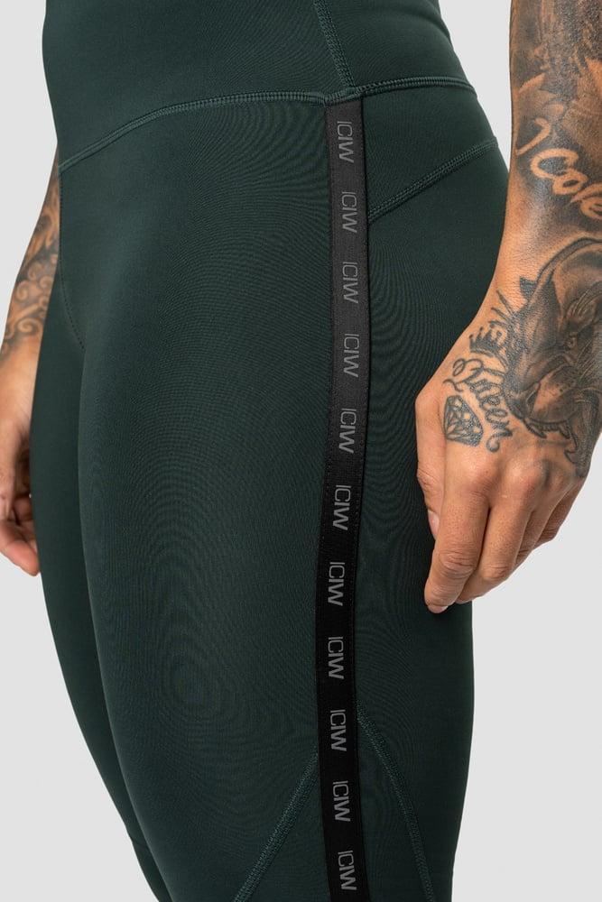 ICANIWILL - Ultimate Training Logo Tights - Deep Green