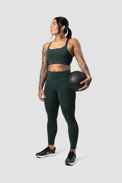 ICANIWILL - Ultimate Training Logo Tights - Deep Green