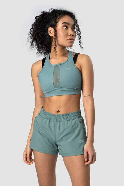 mercury sports bra aqua green