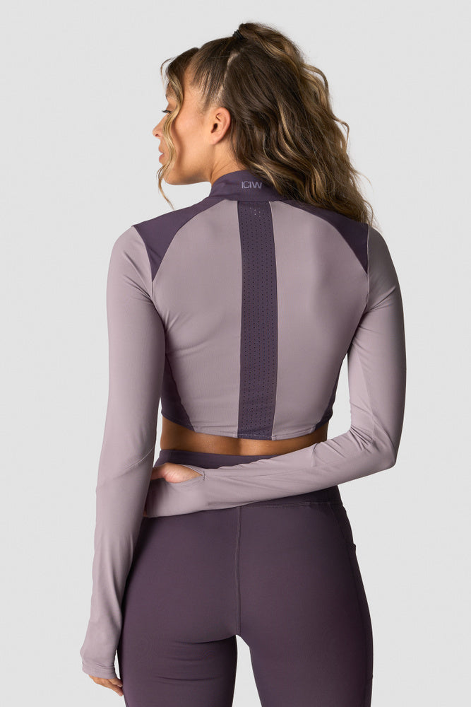 mirage cropped long sleeve wmn faded violet