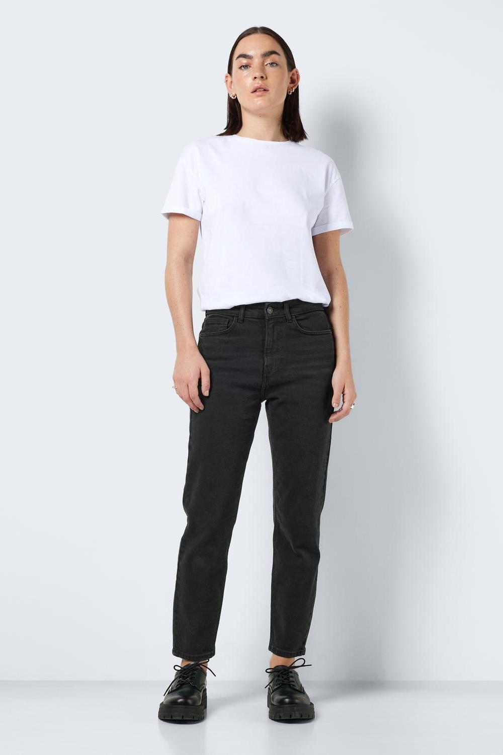 NOISY MAY - Moni Hw Straight Ank Black Jeans - Black