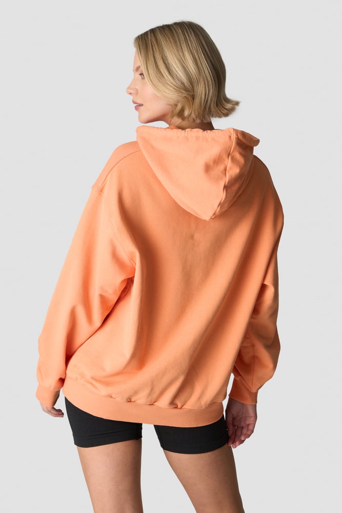 revive oversized hoodie print wmn orange peach