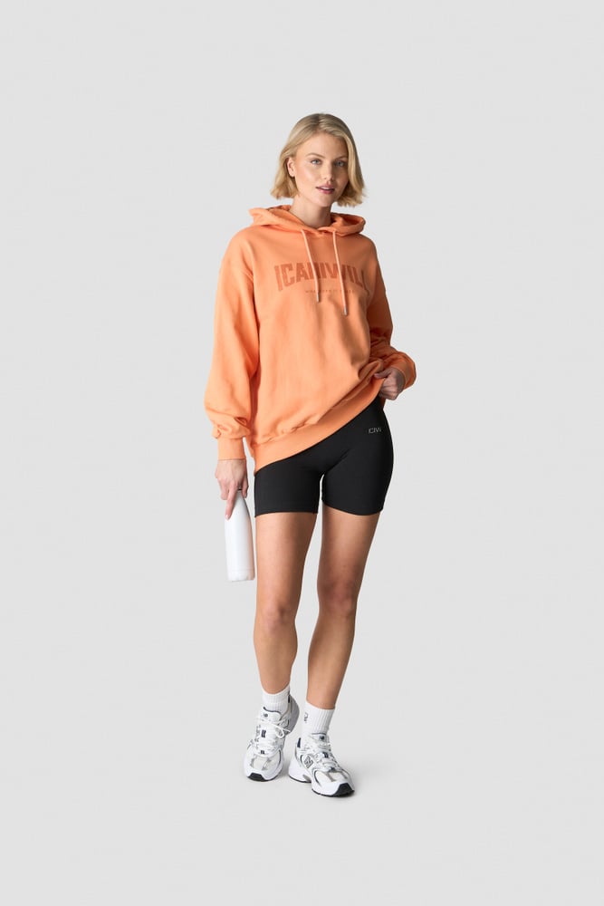 revive oversized hoodie print wmn orange peach