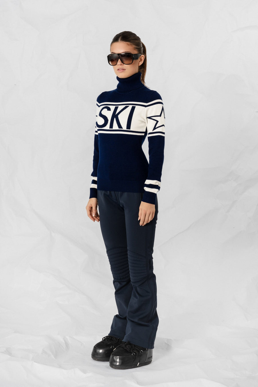SKI Sweater · Navy Blue/White