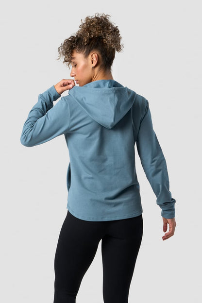 stride zip hoodie wmn steel blue