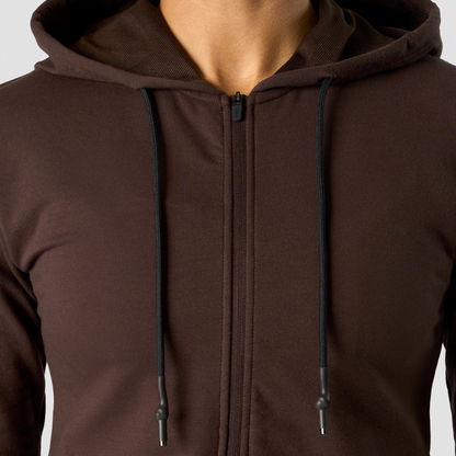 Stride Zipper Hoodie - Brown - for kvinde - ICANIWILL - Trøjer